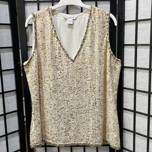 Vintage, Bianca Nygård, Sleeveless Sequin Top SZ 16